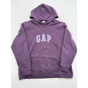 Gap Hoodie XXL Pullover Sweatshirt Y2K Faded Purple Fall